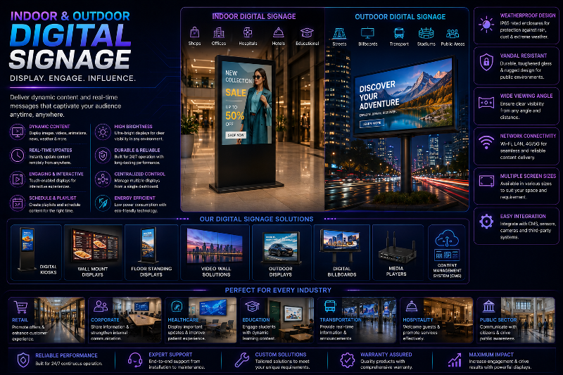 Indoor & Outdoor Digital Signage